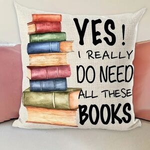 Last one! New! Cozy Book Lover Pillow Cover